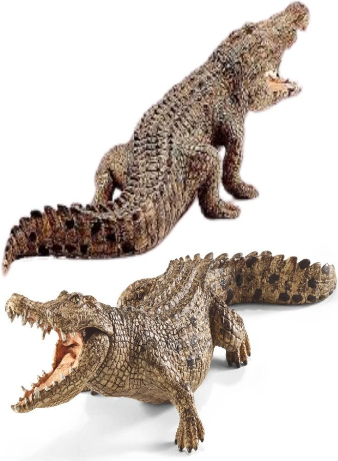 Mallexo Big Size Realistic Crocodile Figure Toy for Kids Detailed Reptile Action Figurine Wildlife Animal MagarMachh Fidge Showcase Alligator Display Model Cold Blooded Animals Set Birthday Gift (1Pc) - Image 1