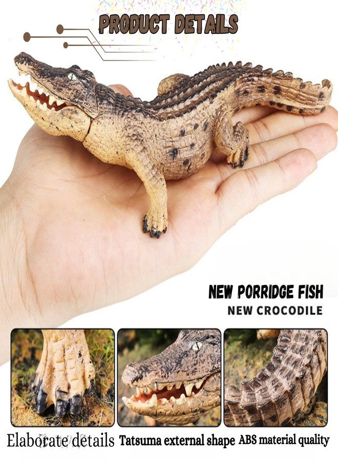 Mallexo Big Size Realistic Crocodile Figure Toy for Kids Detailed Reptile Action Figurine Wildlife Animal MagarMachh Fidge Showcase Alligator Display Model Cold Blooded Animals Set Birthday Gift (1Pc) - Image 2