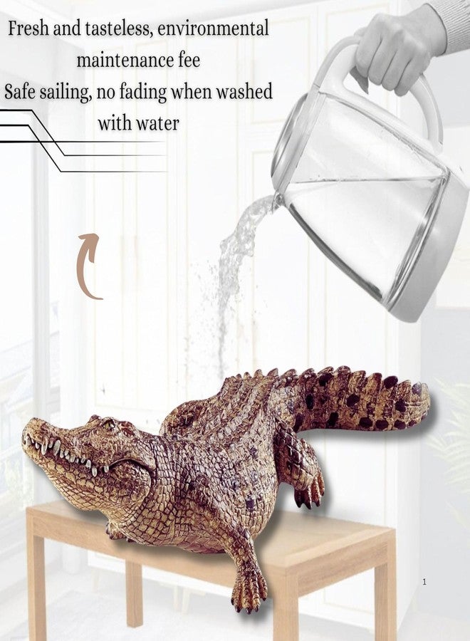 Mallexo Big Size Realistic Crocodile Figure Toy for Kids Detailed Reptile Action Figurine Wildlife Animal MagarMachh Fidge Showcase Alligator Display Model Cold Blooded Animals Set Birthday Gift (1Pc) - Image 5
