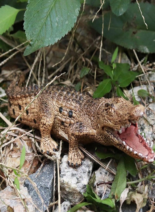 Mallexo Big Size Realistic Crocodile Figure Toy for Kids Detailed Reptile Action Figurine Wildlife Animal MagarMachh Fidge Showcase Alligator Display Model Cold Blooded Animals Set Birthday Gift (1Pc) - Image 4