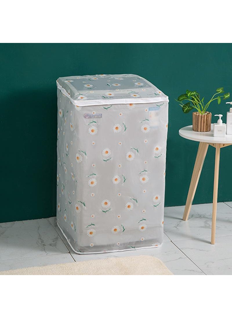 Generic PEVA Waterproof Washing Machine Cover Dustproof Zipper Daisy-Flip 