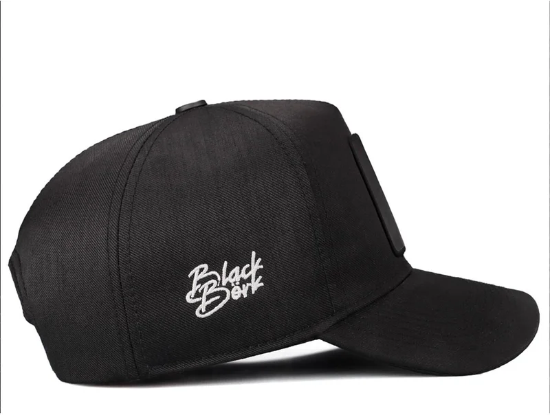 Black Börk V1 Baseball Kaplan - Black Cordura Fabric Hat with 10 Code Logo