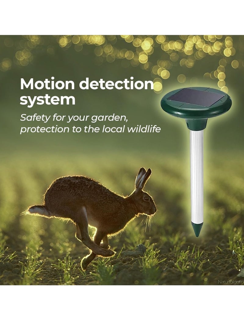 SYOSI Solar Powered Sonic Mole Deterrent 360 cat Repeller Outdoor mole Remover, Snake Repellent for Yard Squirrel Repellent, Vole Repellent, Groundhog Repellent,Getting rid of Ground Moles - Image 3