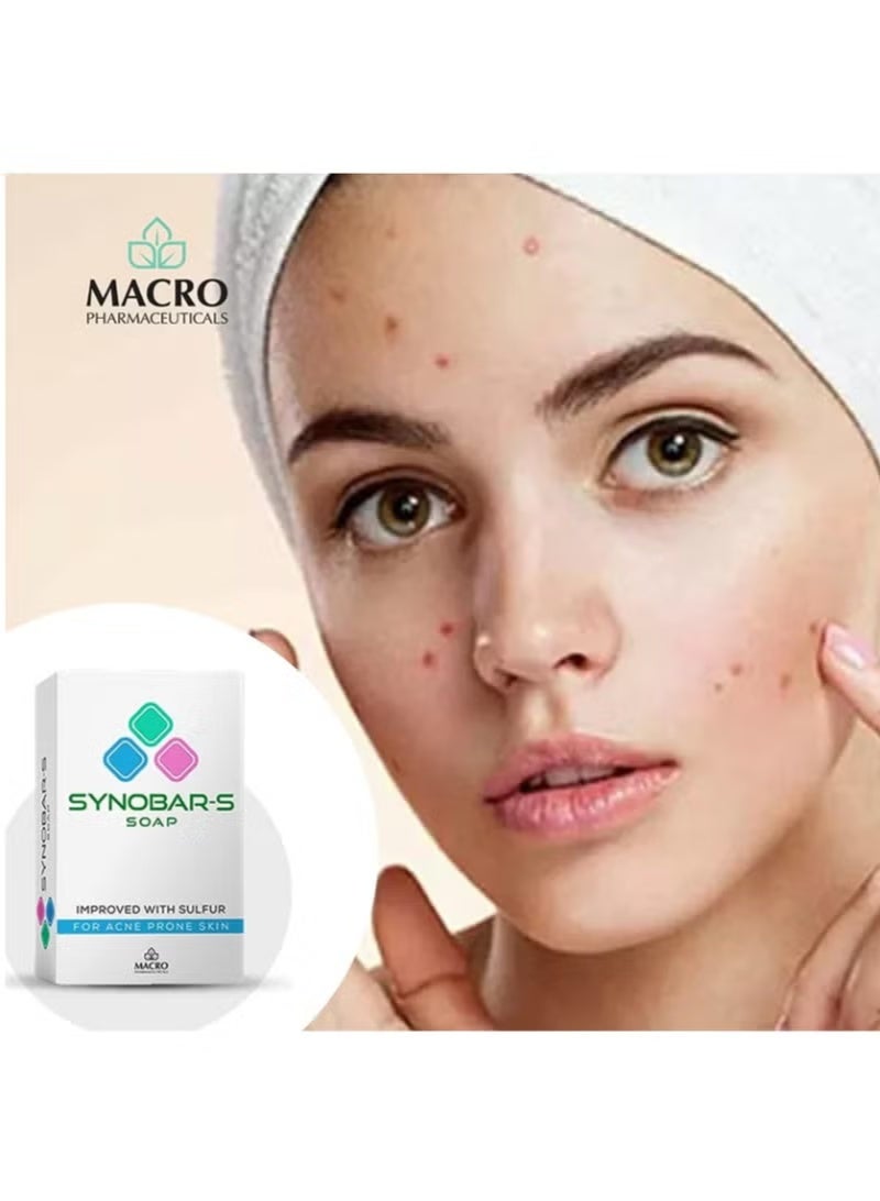 Synobar-S Soap For Acne Prone Skin (Improved Cleansing Soap) - 100gm - Image 5
