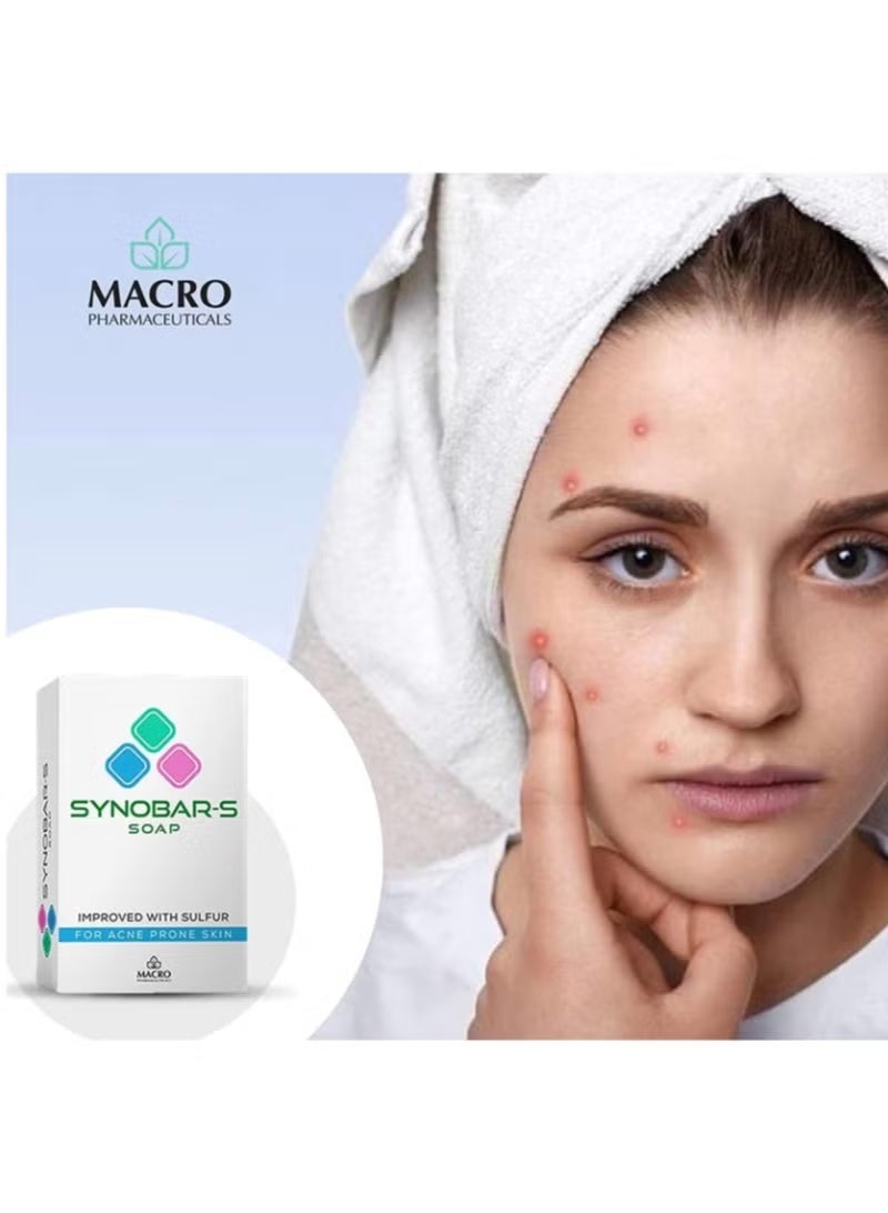 Synobar-S Soap For Acne Prone Skin (Improved Cleansing Soap) - 100gm - Image 4