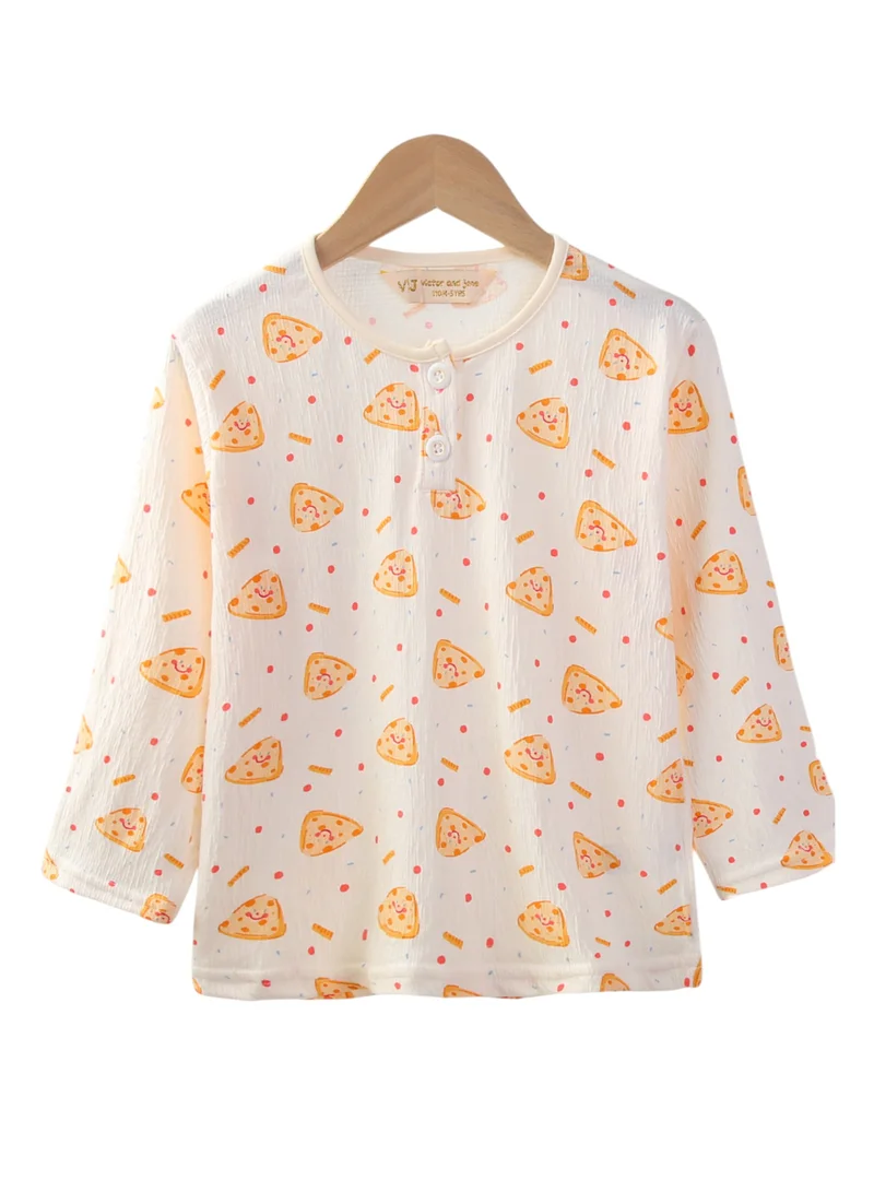 Victor And Jane  Boys 100% Cotton Muslin Pizza Print Pyjama Set for Men | Best Price UAE