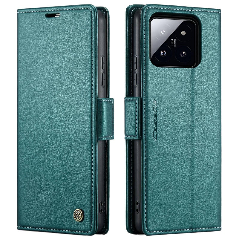 LS TPU Protective Case for samsunga70/a70s with Card Holder and Drop Protection plus Shockproof plus Kickstand plus Strong Magnetic in Green - Image 1