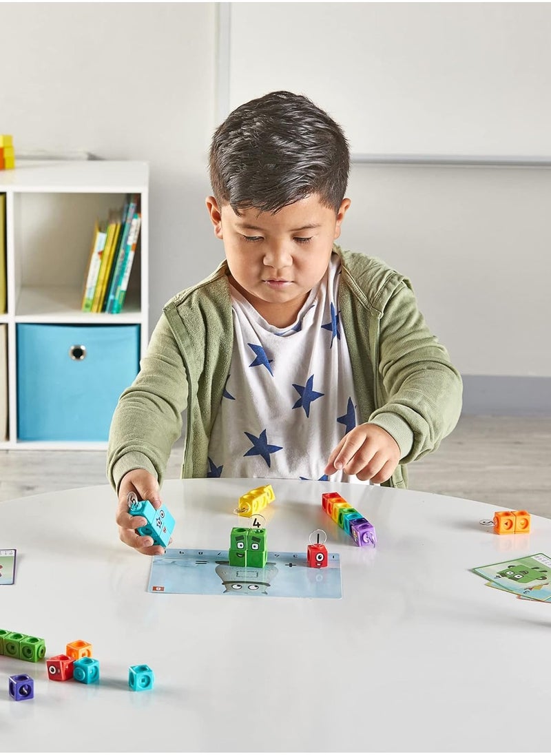 LO.BABY.VE - MathLink Cubes Numberblocks 1-10 Activity Set, 30 Activities Linked to TV Episodes, Math Cubes, Counting Toys, Base Ten Blocks, Montessori Math, Counters for Kids Math, Kindergarten Toys - Image 1