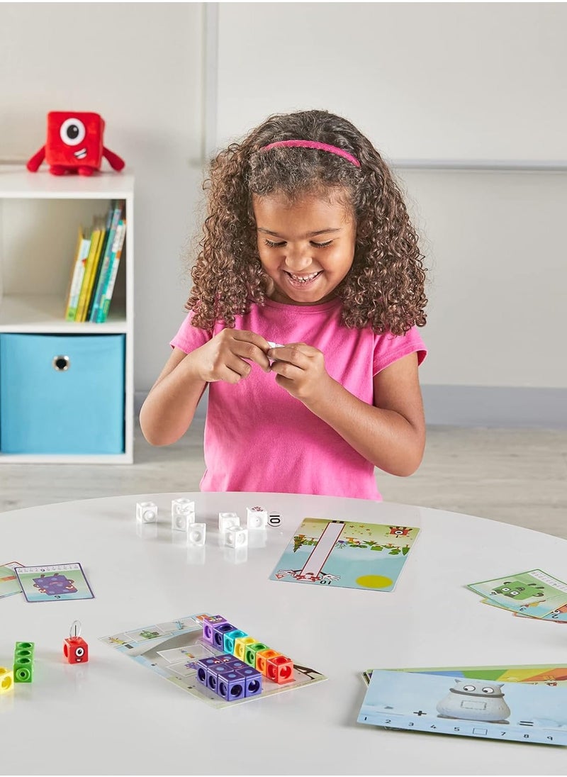 LO.BABY.VE - MathLink Cubes Numberblocks 1-10 Activity Set, 30 Activities Linked to TV Episodes, Math Cubes, Counting Toys, Base Ten Blocks, Montessori Math, Counters for Kids Math, Kindergarten Toys - Image 1