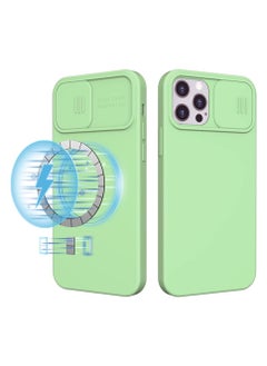 CamShield Silky Magnetic Silicone Case For iphone 14 Pro Max - Mint Green