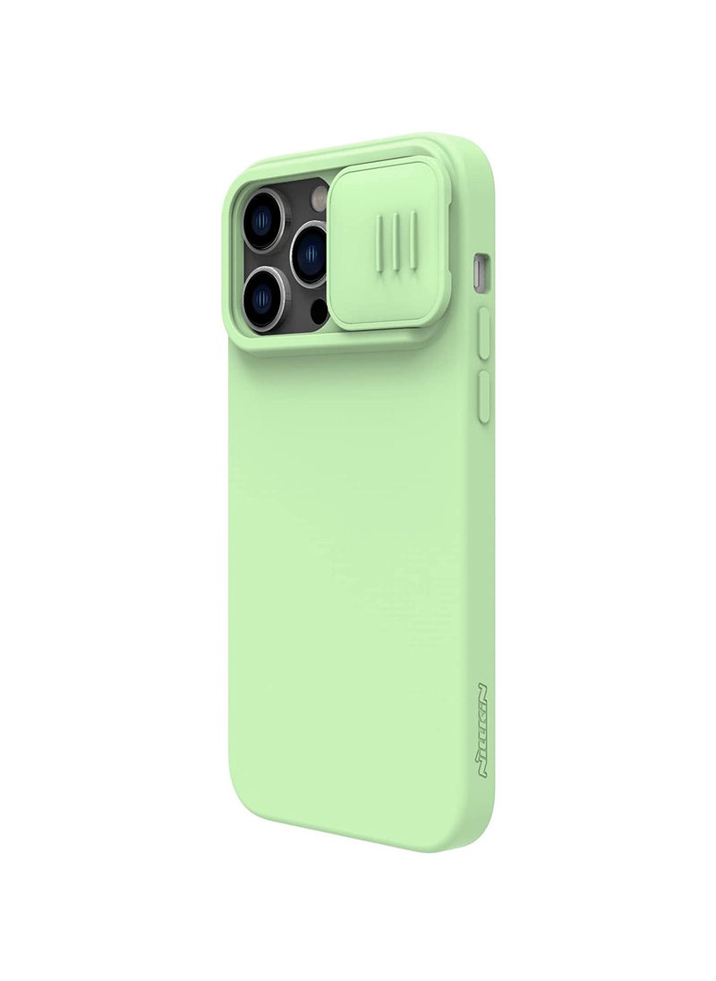 Nillkin - CamShield Silky Magnetic Silicone Case For iphone 14 Pro Max - Mint Green - Image 1