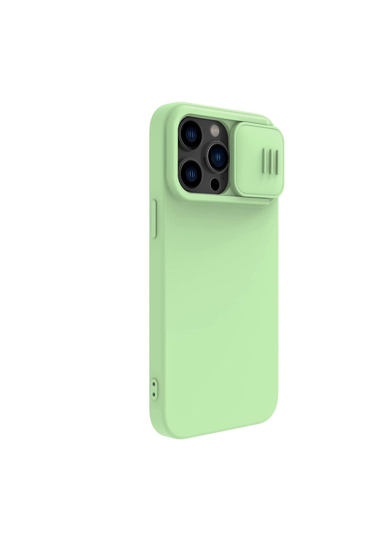Nillkin - CamShield Silky Magnetic Silicone Case For iphone 14 Pro Max - Mint Green - Image 1