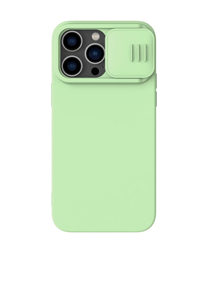 Nillkin - CamShield Silky Magnetic Silicone Case For iphone 14 Pro Max - Mint Green - Image 1