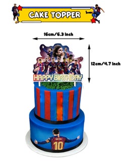 General Soccer Balloons, Football Cupcakes, Football Banner, Football Centerpieces, Barcelona Party Decorations Kit for Birthday Party Supplies, Barcelona Theme Party Decorations  - Image 2