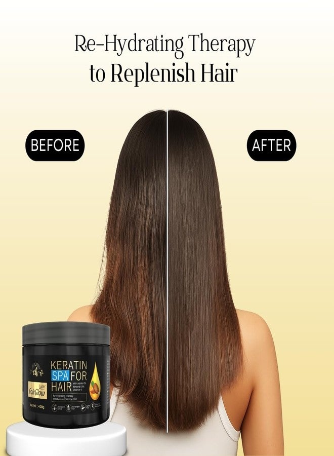 CORLIN FAIRGLOW Corlin Fair Glow Keratin Hair Spa Cream, 400g | Re-hydrating Therapy for Dry Damaged Hair | For Men & Women - Image 4