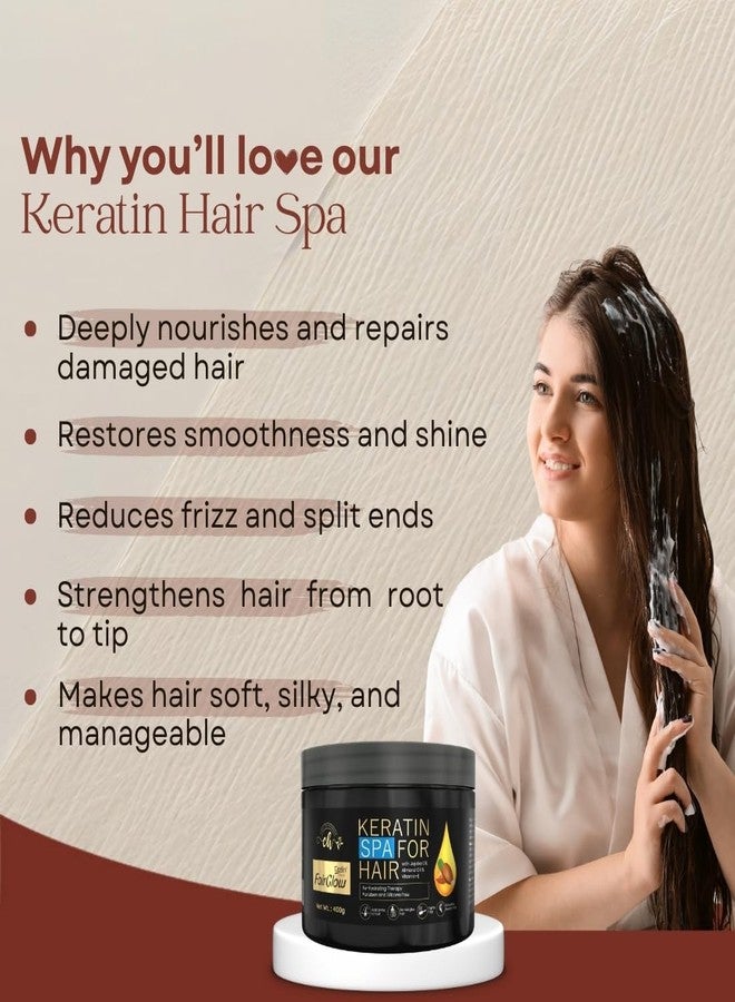 CORLIN FAIRGLOW Corlin Fair Glow Keratin Hair Spa Cream, 400g | Re-hydrating Therapy for Dry Damaged Hair | For Men & Women - Image 5