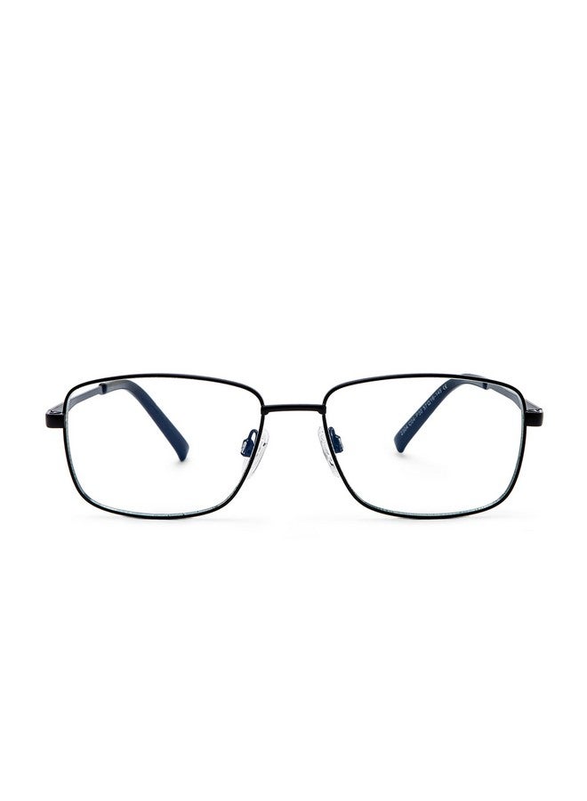 Intellilens Intellilens | Zero Power Blue Cut Computer Glasses | Anti Glare, Lightweight & Blocks Harmful Rays | UV Protection Specs | For Men & Women | Matte Black | Square | Medium  - Image 1