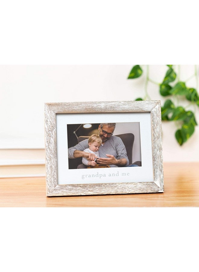 pearhead Grandpa & Me Keepsake Rustic Picture Frame Genderneutral Picture Frame Wall Nursery Décor Gift For Dad Or Grandpa Distressed White - Image 3