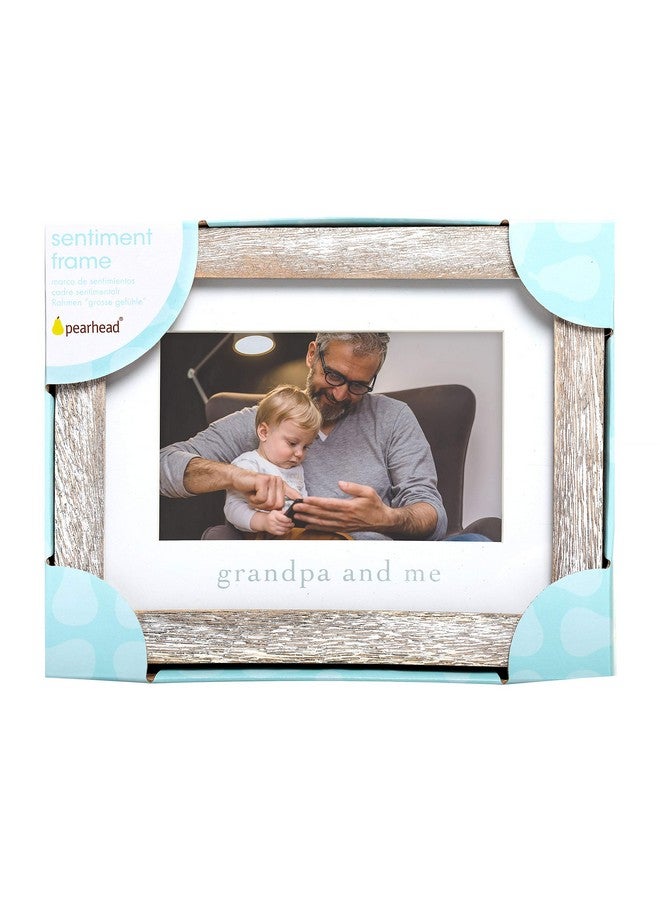 pearhead Grandpa & Me Keepsake Rustic Picture Frame Genderneutral Picture Frame Wall Nursery Décor Gift For Dad Or Grandpa Distressed White - Image 4