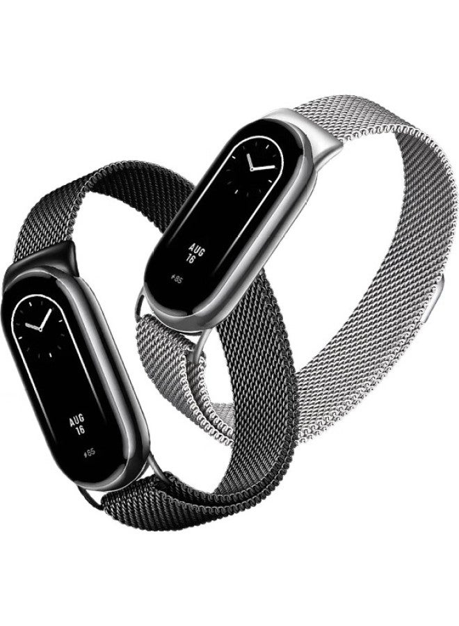 BHO Suitable For Xiaomi Band 9 Smart Fitness Bracelet, Wristband For Xiaomi Band 8, Metal Milanese Watch Strap, Accessories For Xiaomi Band 8 Nfc Version - Image 1