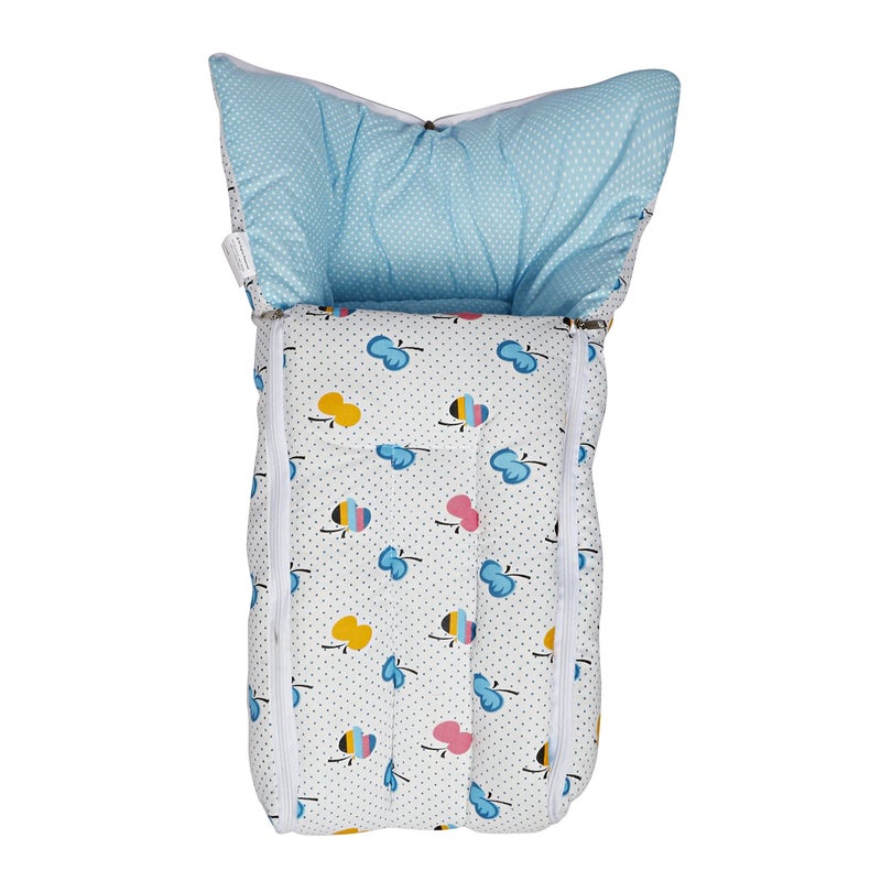 Planet of Toys 3in1 Sleeping and Carry Bag Bed Mattress Blue 0 to 6 Months Blue - Image 2