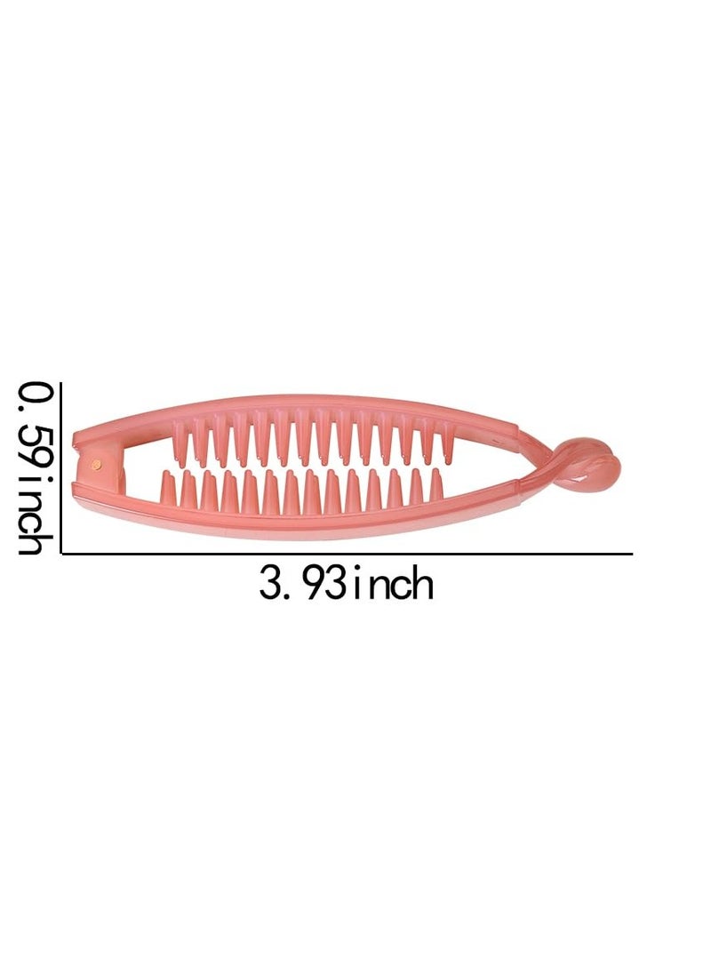 YALLNASL French Barrette Hair Clips Banana Hair Combs for Women Fish Hair Claw Clips Non Slip Banana Barretts for Girls Ponytail Holders Clip Hair Banana Clips for Thick Thin Hair Accessories 3  - Image 4