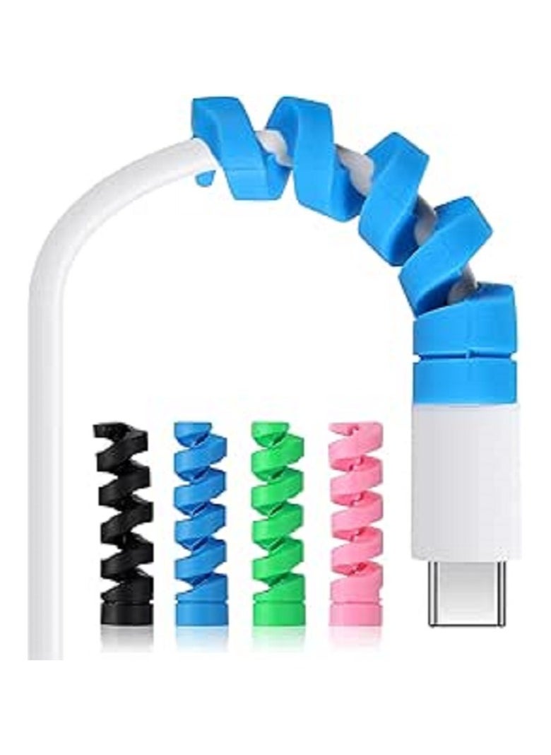 ماركة غير محددة واقي كابل USB لحماية سلك سماعة الأذن، غطاء سلك شاحن للوقاية من القطع، 4 قطع الوان  متعددة  - Image 4