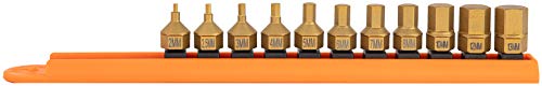 Mayhew Tools 16005 Low-Profile Dual Drive Set, 11-Piece Metric Hex, Titanium-Coated - Image 5