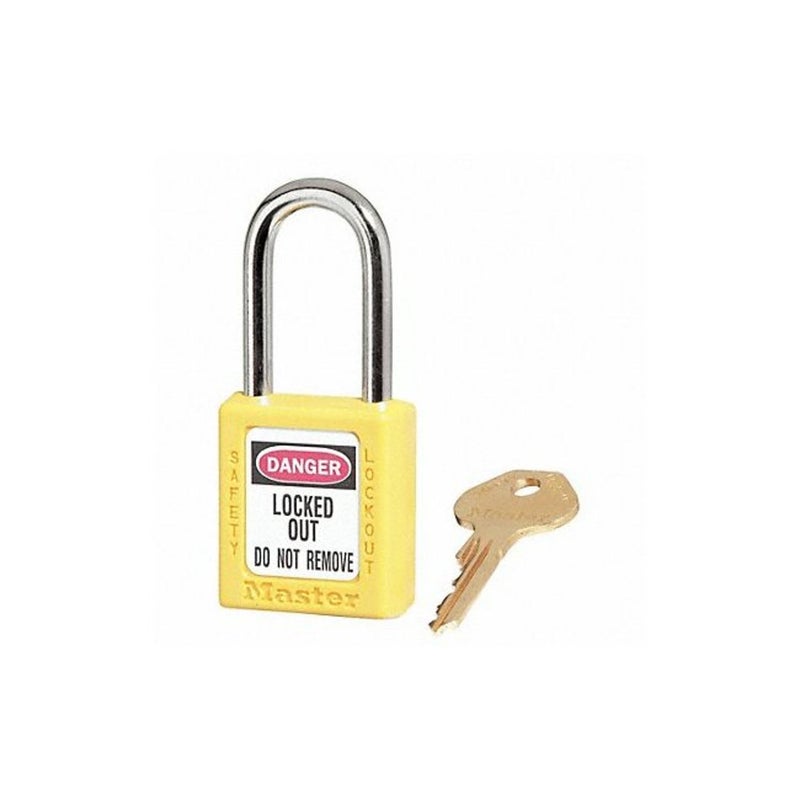 Master Lock Yellow Thermoplastic Zenex Padlock - Image 3