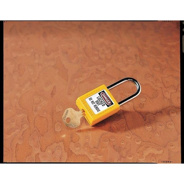 Master Lock Yellow Thermoplastic Zenex Padlock - Image 4