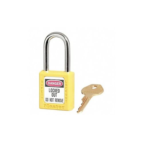 Master Lock Yellow Thermoplastic Zenex Padlock - Image 1