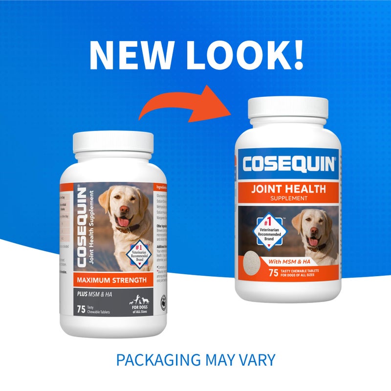 Nutramax Laboratories Nutramax Cosequin for Dogs Joint Health Supplement, Contains Glucosamine for Dogs, Plus Chondroitin, MSM and HA, Supports Healthy Joints, Chewable Tablets, 75 Count - Image 2