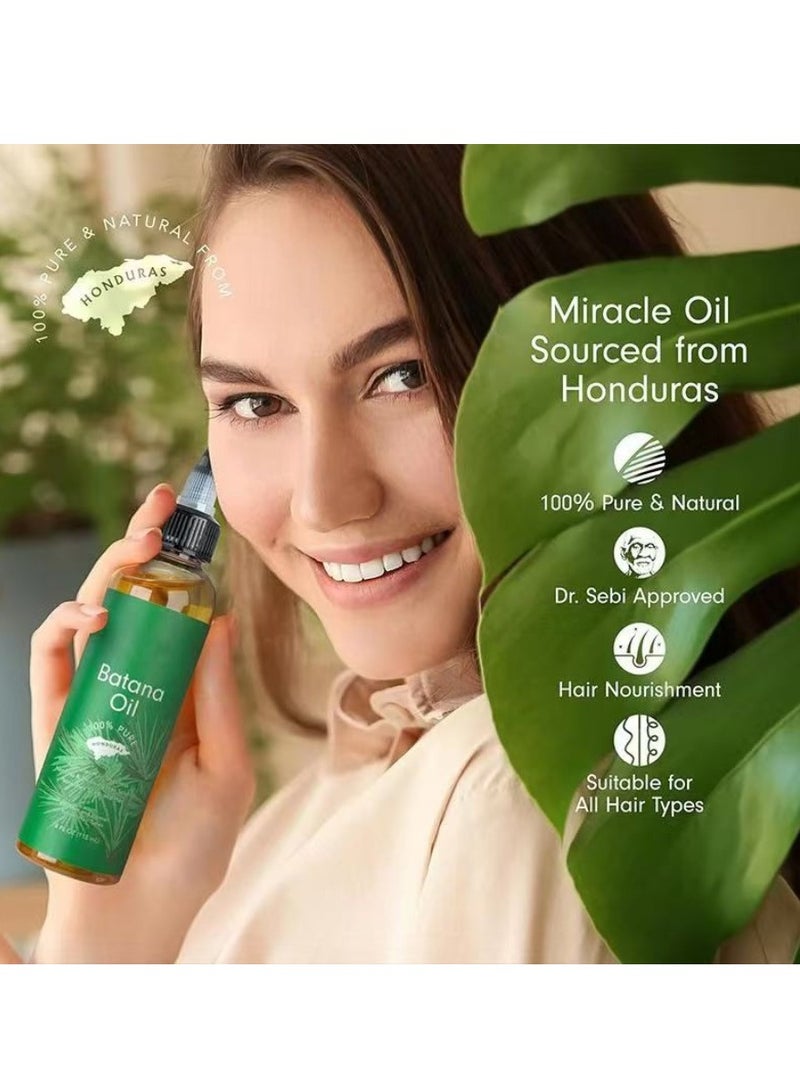 Batana Oil Batana Oil for Hair Growth: Dr Sebi Organic Raw Batana Oil from Honduras - 100% Pure & Natural - For Thicker & Stronger Hair - 4 FL OZ  - Image 2