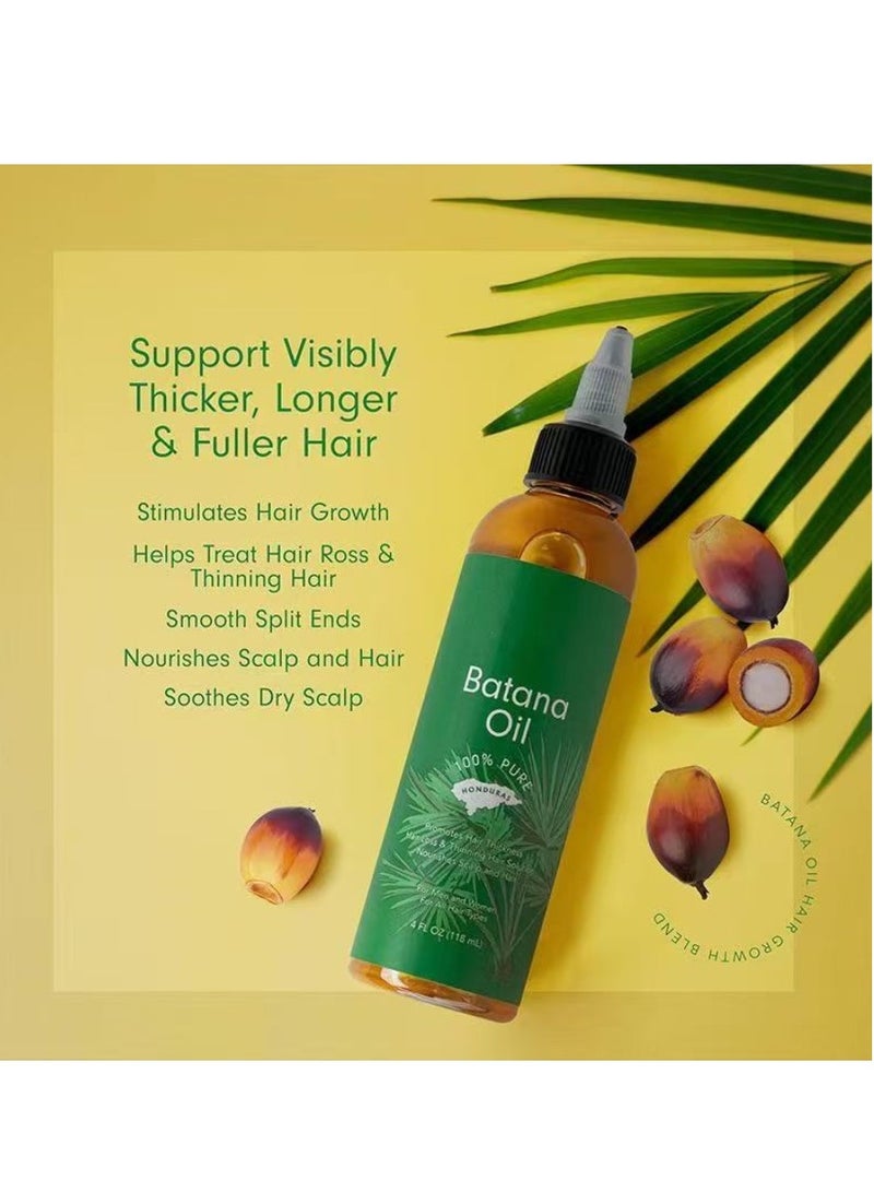 Batana Oil Batana Oil for Hair Growth: Dr Sebi Organic Raw Batana Oil from Honduras - 100% Pure & Natural - For Thicker & Stronger Hair - 4 FL OZ  - Image 3