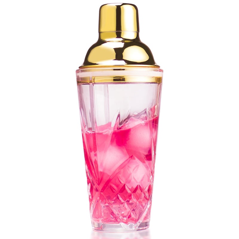 Gbuxska Cocktail Shaker 145 Oz Glass Drink Shakers Cocktail for Bars Whiskey Cocktails Gold