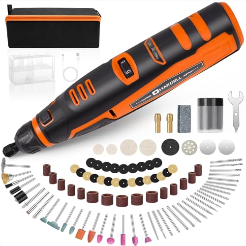 HARDELL 12V Cordless Rotary Tool, 6-Speeds Rotary Tool Kit, 30000RPM Power Rotary Tools with 94 Accessories for Engraving, Sanding, Polishing, Cutting, Carving, DIY and Craft Projects - Image 1