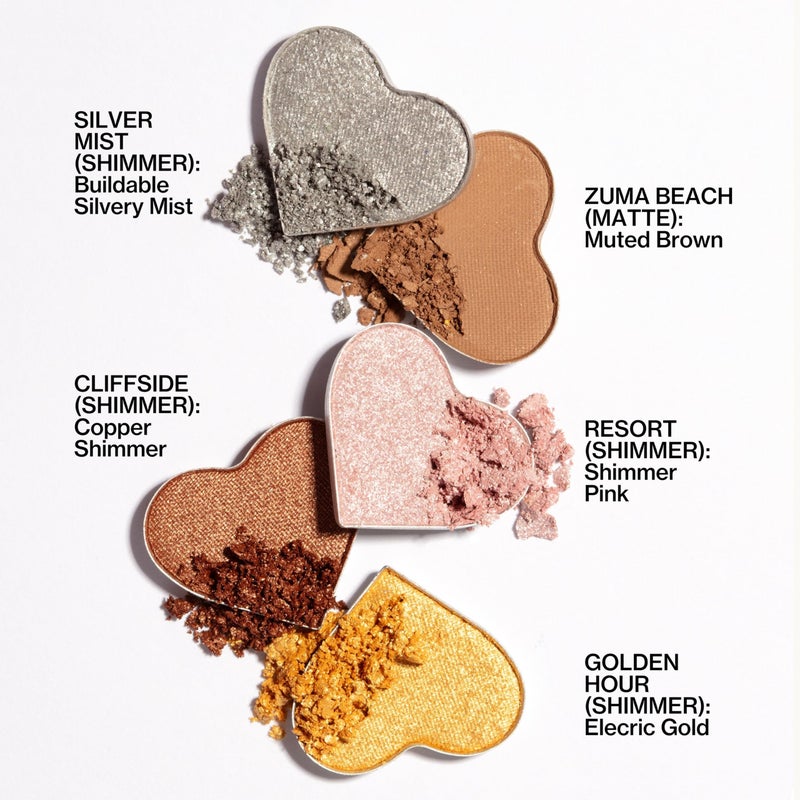 Pacifica Eyeshadow Palette â€“ Malibu Mineral Eyeshadow, Blendable Neutral Shades with Velvet Matte, Shimmer & Metallic, Cocoa Butter Infused, Talc-Free, Vegan & Cruelty-Free, 0.24 oz (10 Shades) - Image 4