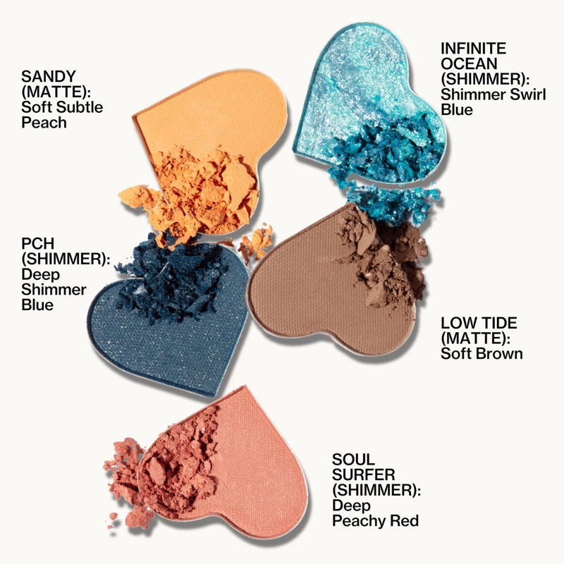 Pacifica Eyeshadow Palette â€“ Malibu Mineral Eyeshadow, Blendable Neutral Shades with Velvet Matte, Shimmer & Metallic, Cocoa Butter Infused, Talc-Free, Vegan & Cruelty-Free, 0.24 oz (10 Shades) - Image 5