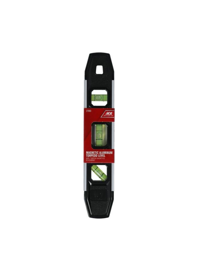ACE Magnetic Aluminum Torpedo Level Black 9inch - Image 1