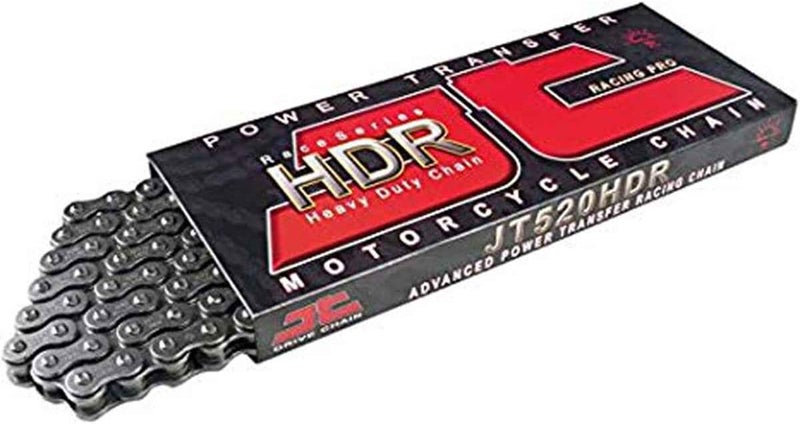 Chain JTC420HDR118SL (420 Series) Black Steel 118 Link Heavy Duty Non O-Ring Chain with Connecting Link