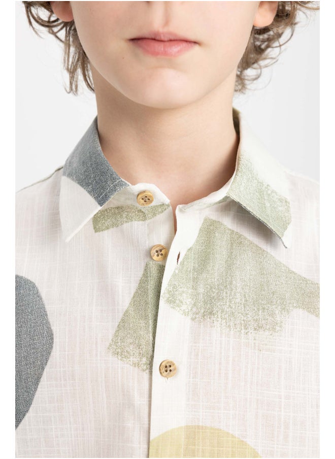 Boy Oversize Fit Polo Neck Woven Short Sleeve Shirt - pzsku/Z994DECBBAFC985EA3F20Z/45/_/1735653249/2cdf4a59-542d-4387-b022-fa9a493c8537
