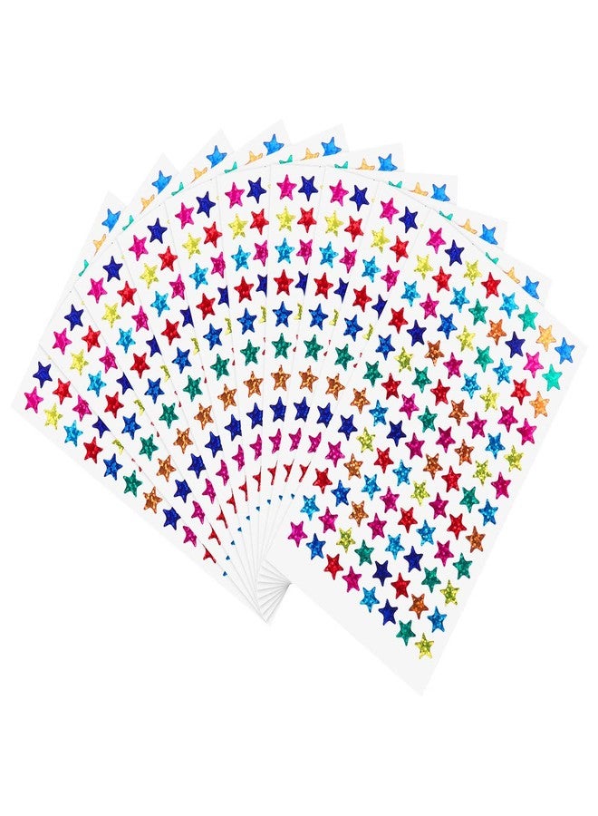 NUOLUX Pack of 960pcs 1cm Self Adhesive Assorted Colors Shiny Sparkle Star Stickers Students Rewards Teachers Supplies - Image 1