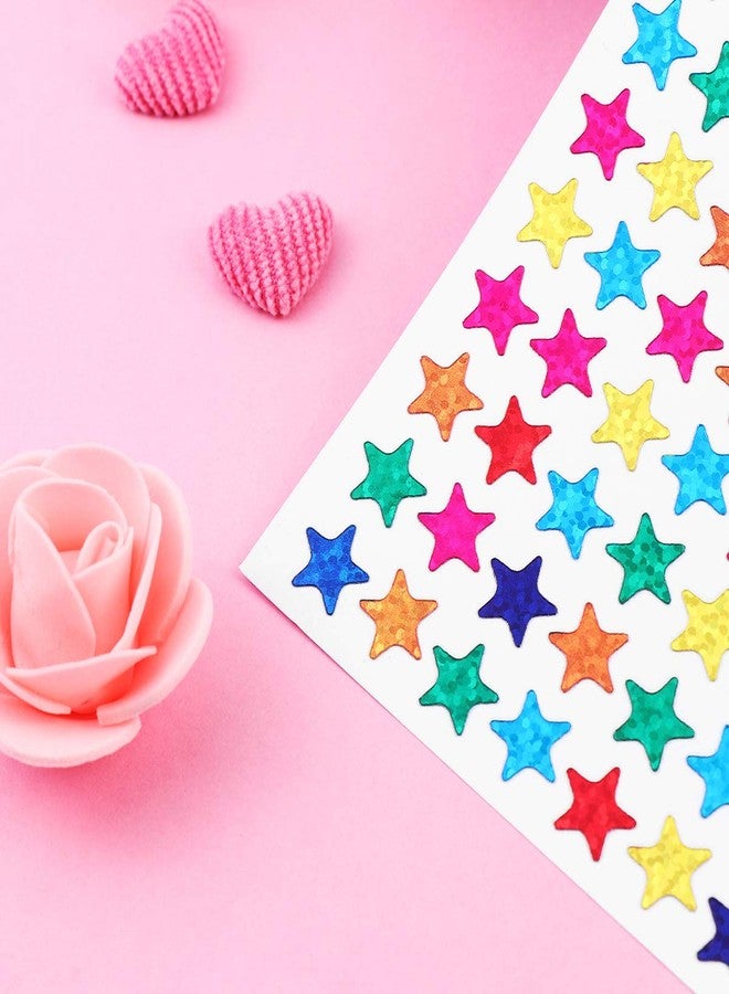 NUOLUX Pack of 960pcs 1cm Self Adhesive Assorted Colors Shiny Sparkle Star Stickers Students Rewards Teachers Supplies - Image 2