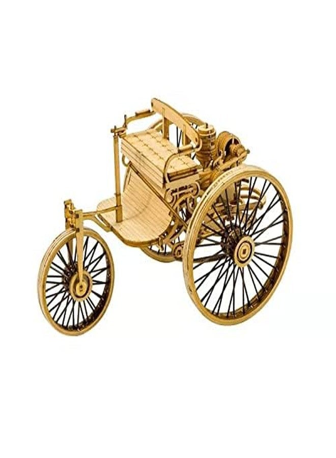 Viloga 3D Wooden Puzzle - Laser Cutting Vehicle Model Building Kit for Adults - The First Car in The World - Assembly Vintage Wood Model Car Gifts for Men & Teens - Image 2