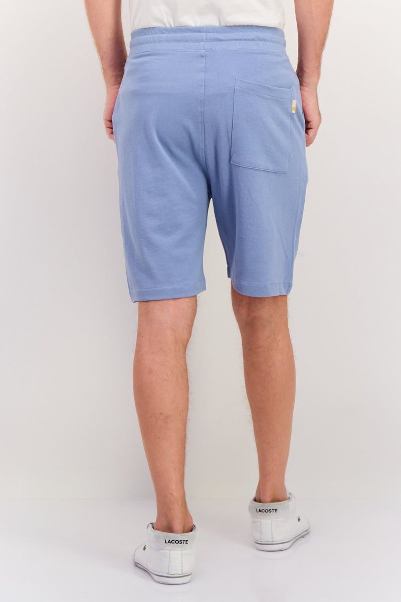 Gazzarrini Men Drawstring Brand Logo Basic Shorts, Dusty Blue - Image 3
