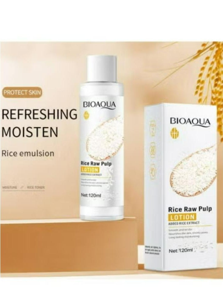 Raw Rice Kernel Lotion Nourishes and Moisturizes Skin for Long-Lasting 120ml