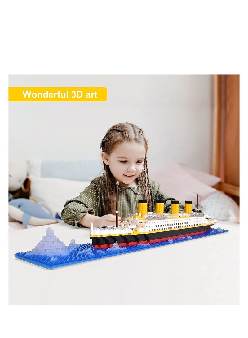 Y&D Micro Mini Blocks Titanic Model Building Set with 1860 Piece Bricks Toy, 3D Puzzle DIY Educational Toy Gift for Adults and Kids - Image 2