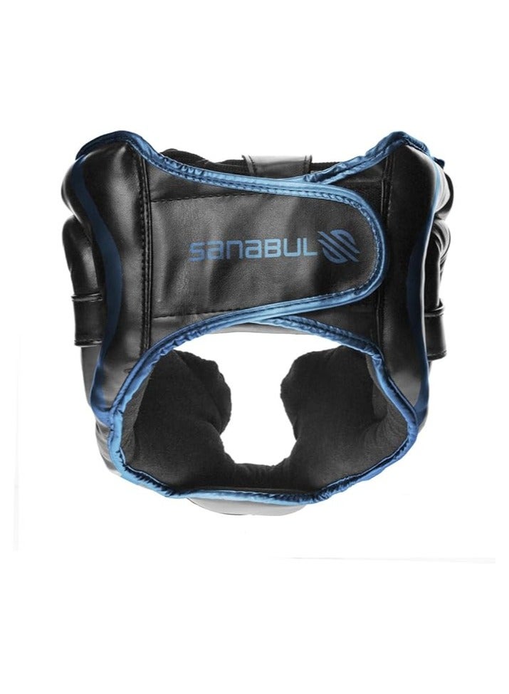 Sanabul  Essential Boxing Headgear for Men & Women | Muay Thai and MMA Headgear | Sparring Headgear | Boxing Head Gear with Full Face Coverage (Blue, S/M) - Image 5