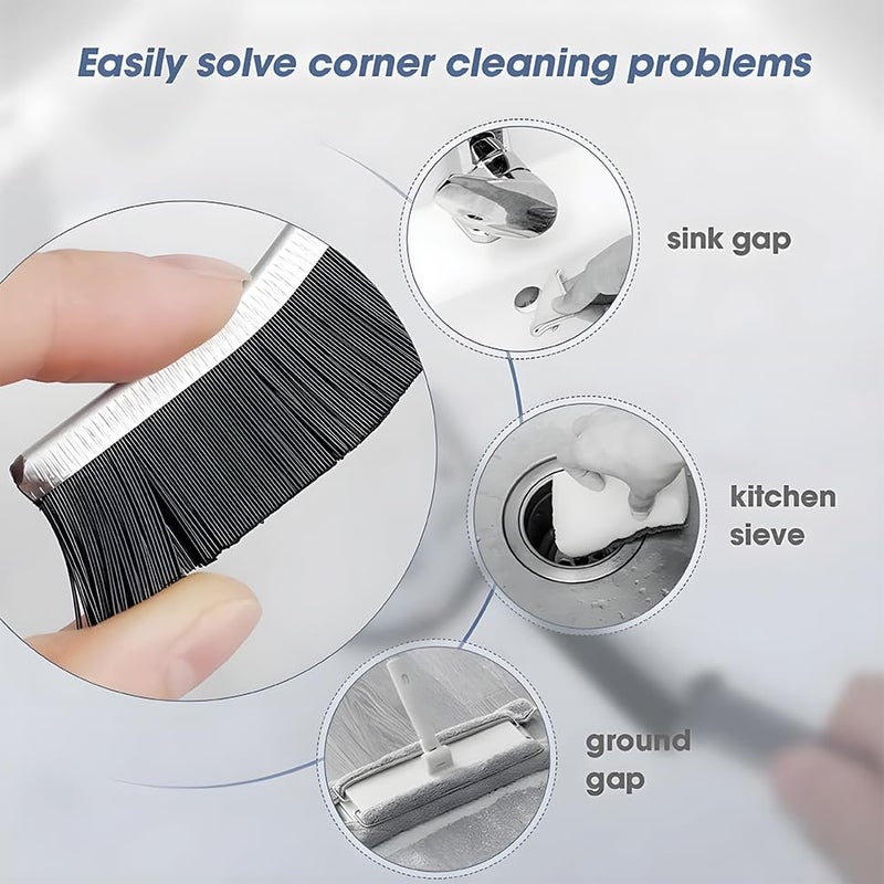 Vexton 6PC Hard Bristle Plastic Crevice Mini Gap Cleaning Brush Set for Bathroom, Kitchen, Tiles, Window Slot, Dead Corner - Image 5