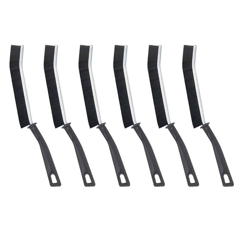 Vexton 6PC Hard Bristle Plastic Crevice Mini Gap Cleaning Brush Set for Bathroom, Kitchen, Tiles, Window Slot, Dead Corner - Image 1